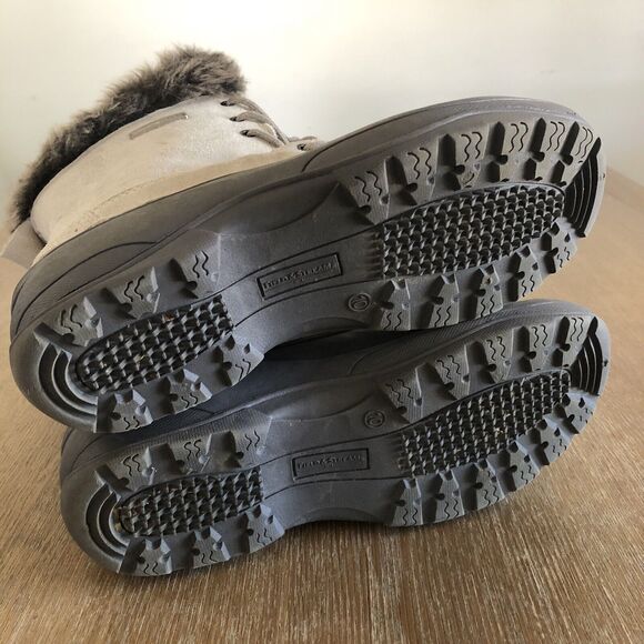 Field & Stream Pac Boots Womens 10 Water Resistant Suede Faux Fur Ivory Outdoor - Picture 10 of 12